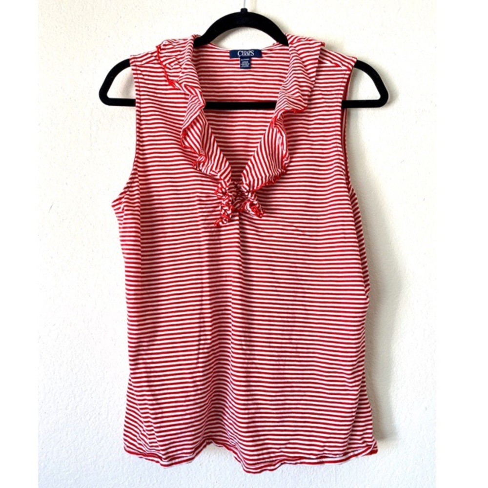 Chaps - Cute sleeveless Striped Top